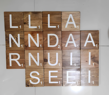Giant Woodcraft Scrabble, Life-Size Fun with 100 Wooden Tiles