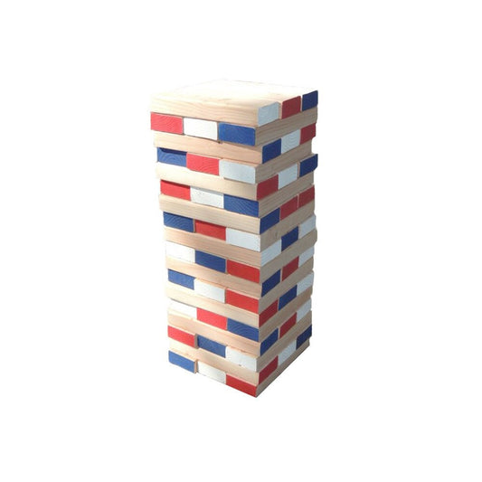 Red, White and Blue Painted Ends Giant Tumble Blocks